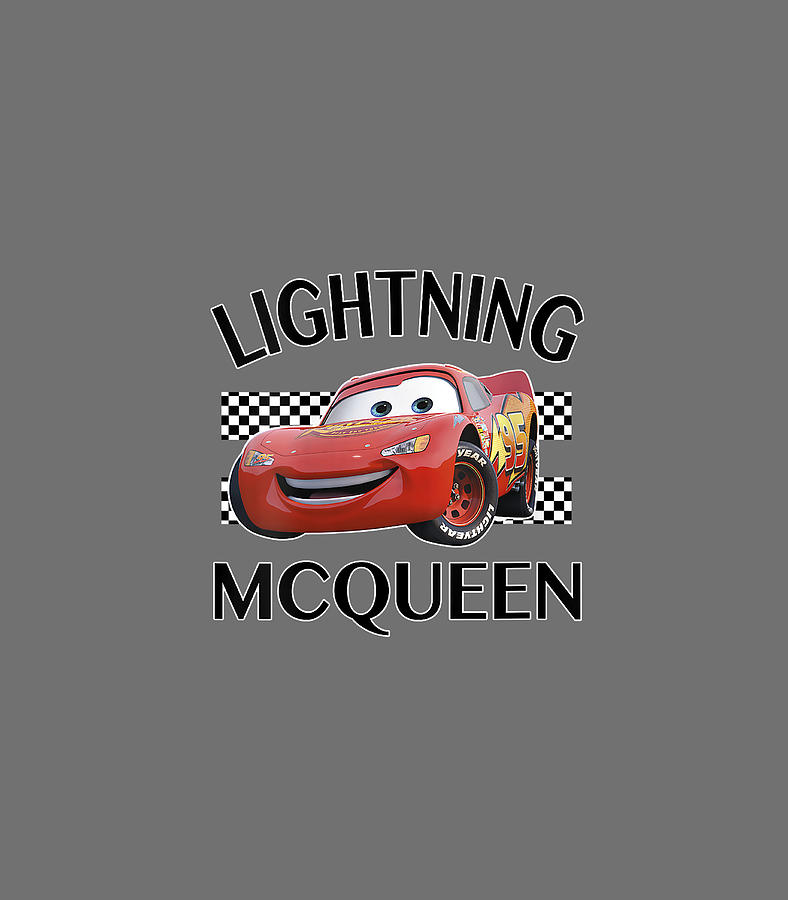 Womens Disney Pixar Cars Lightning McQueen Finish Digital Art by Alenah ...