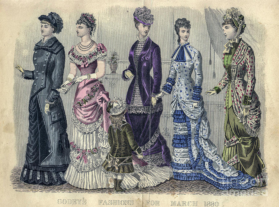 Women S Fashion For March 10 D2 Drawing By Historic Illustrations