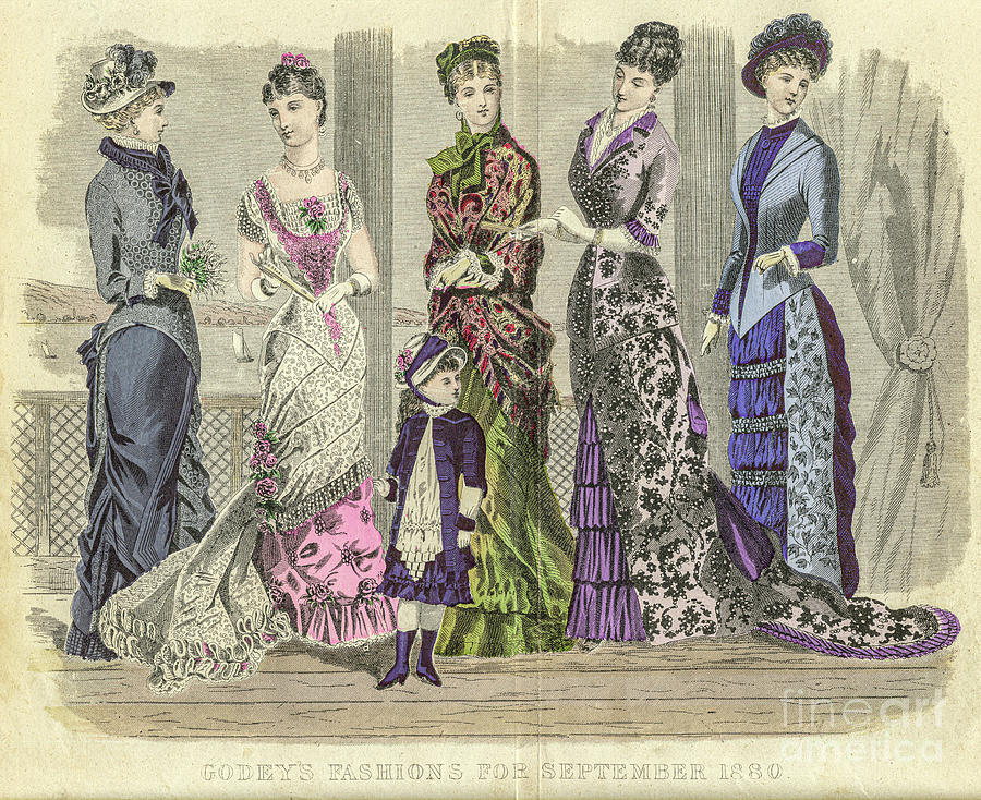 women's Fashion for September 1880 d1 Drawing by Historic illustrations ...