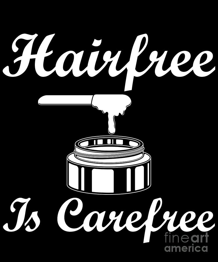 Womens Hairfree Is Carefree Esthetician Waxing Quote VNeck