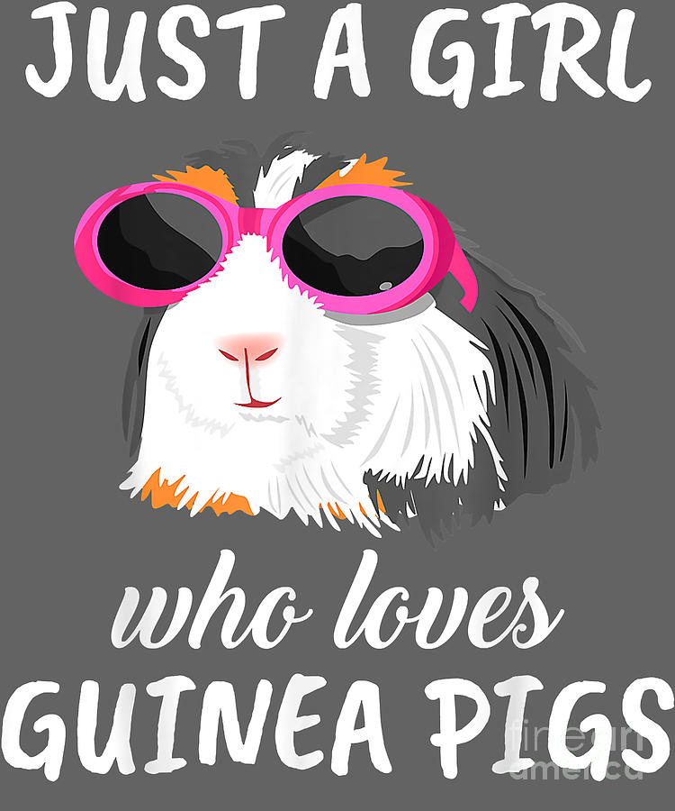 Womens Just A Girl Who Loves Guinea Pigs Clothes Guinea Pig Digital Art ...