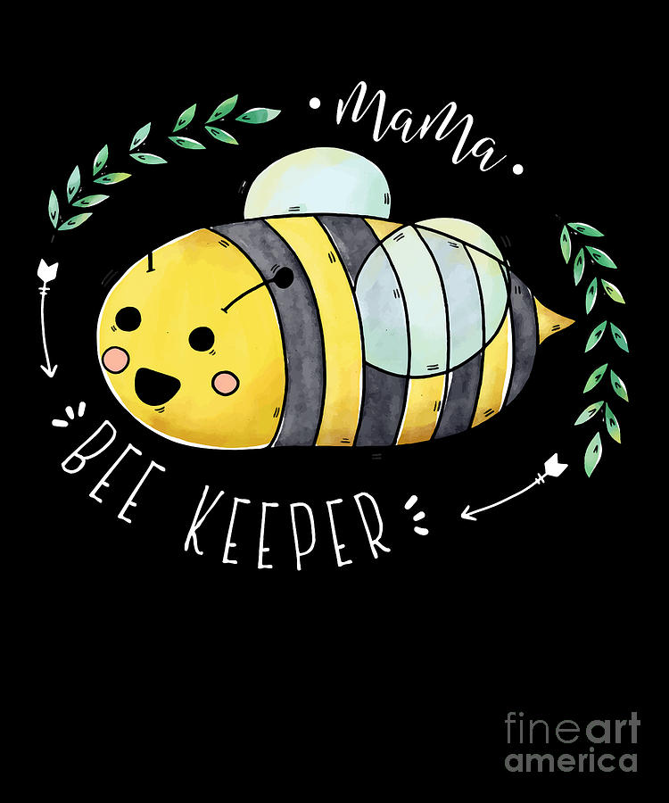 Animal Drawing - Womens Mama Beekeeper Bee Whisperer Distressed Retro Style Print by Noirty Designs