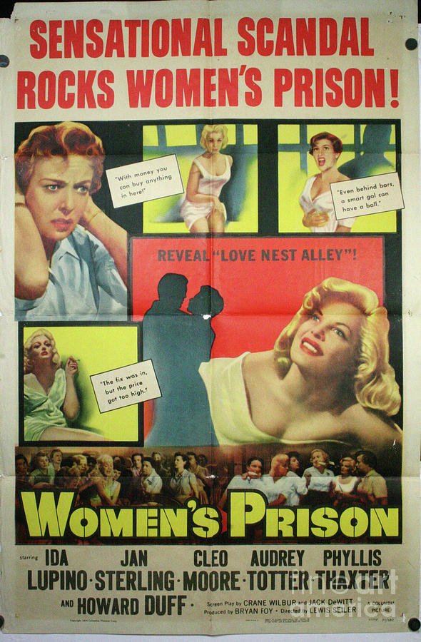 Womens Prison Original Exploitation Movie Poster Starring Ida Lupino