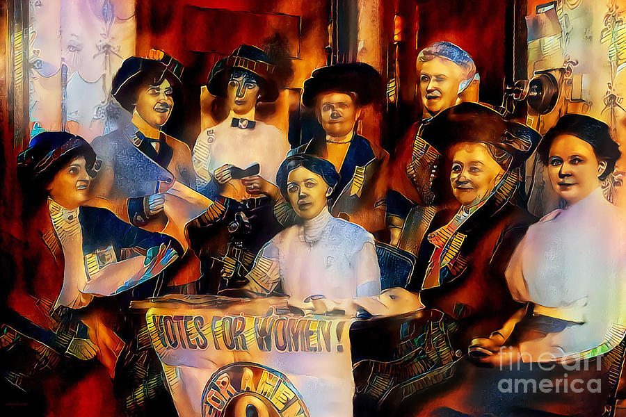 Womens Suffrage Right To Vote in Nostalgic Painterly Colors 2020 Photograph by Wingsdomain Art and Photography