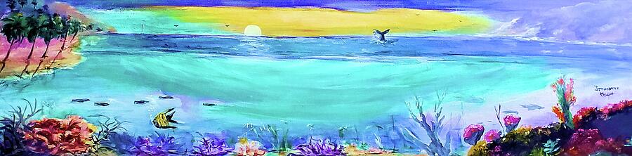 Wonder Tropical Island Painting by Bernadette Krupa