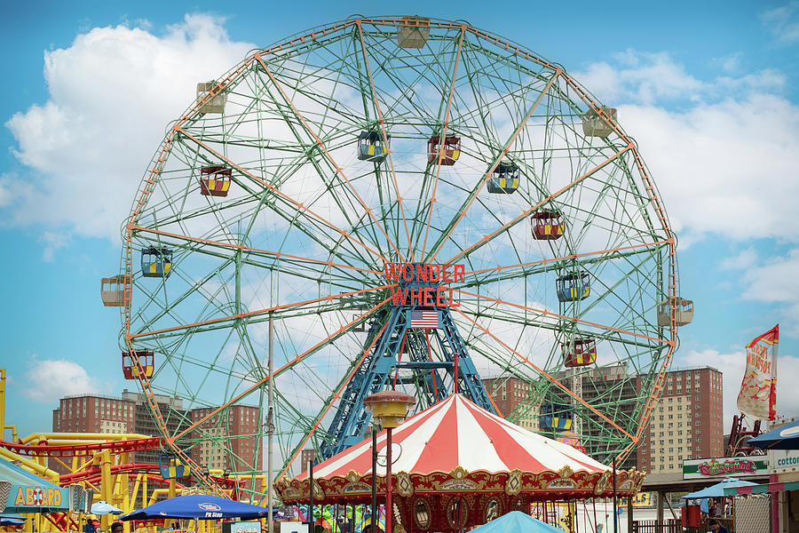 Wonder Wheel Coney Island Photograph by Al Hurley