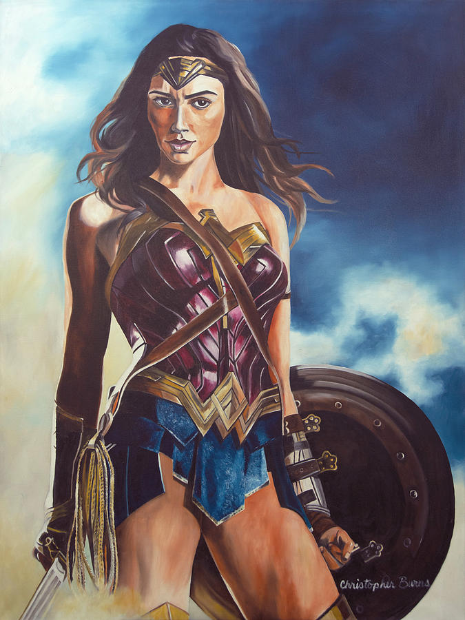 Wonder Woman Painting By Christopher Burns - Fine Art America