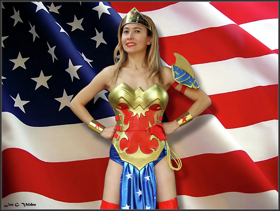Wonder Woman Flag Photograph by Jon Volden