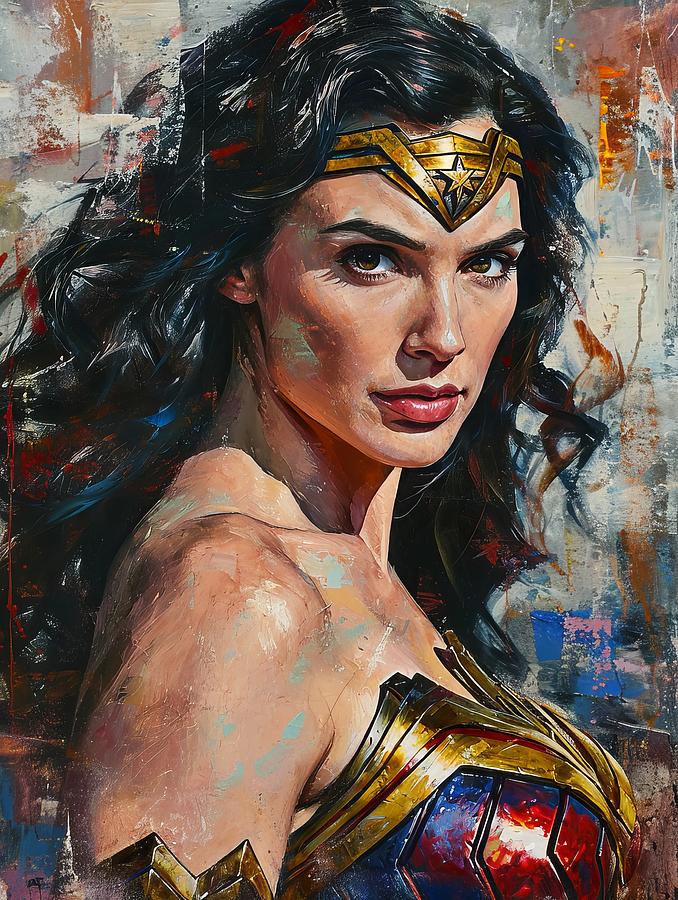 Avengers Painting - Wonder Woman by Land of Dreams