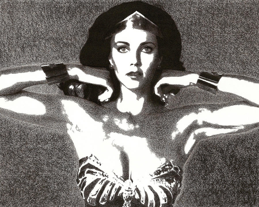 Wonder Woman Drawing by Mark Baranowski