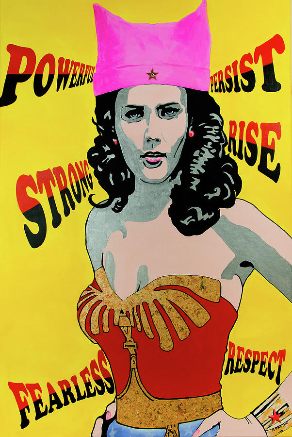 Wonder Woman Pop Art Painting Painting