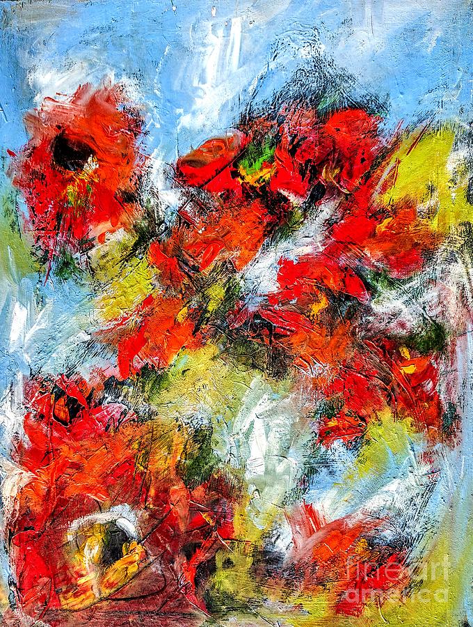 paintings of Wonderful abstract flowers  Painting by Mary Cahalan Lee - aka PIXI