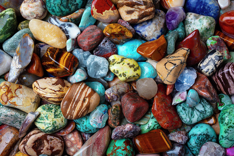 Wonderful Colored Assorment Of Stones Photograph by Garry Gay - Fine ...