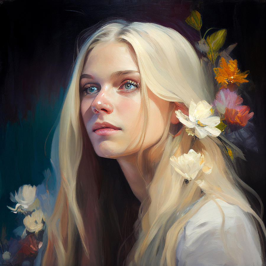 Flower Painting - Wonderful Flower by My Head Cinema