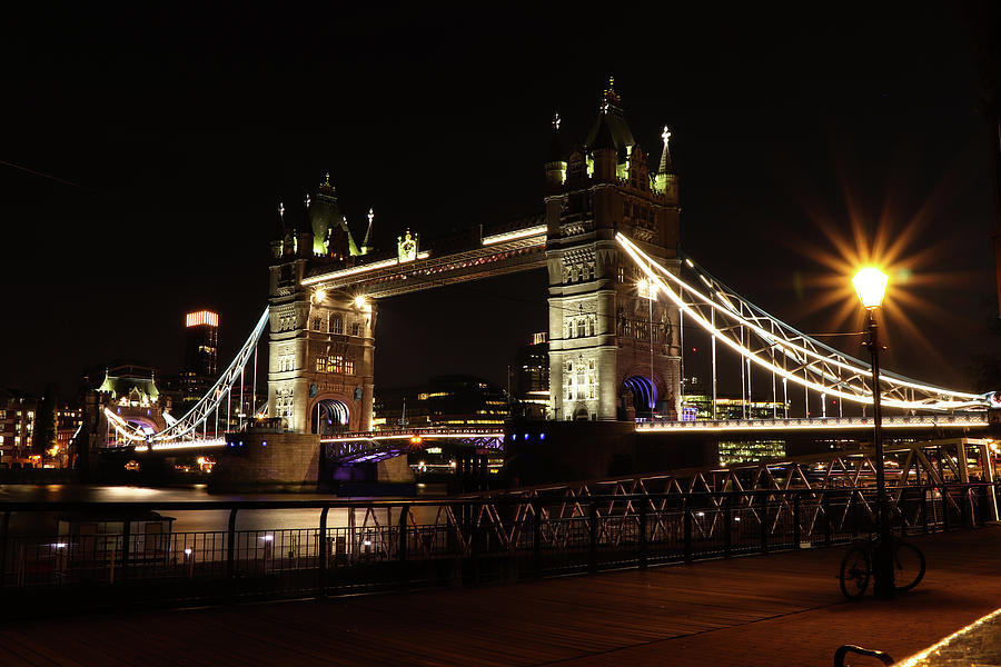 Tower Bridge With Led Lighting Photograph