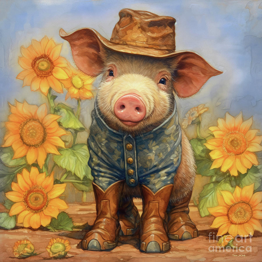 Wonderful Wilbur Painting by Tina LeCour