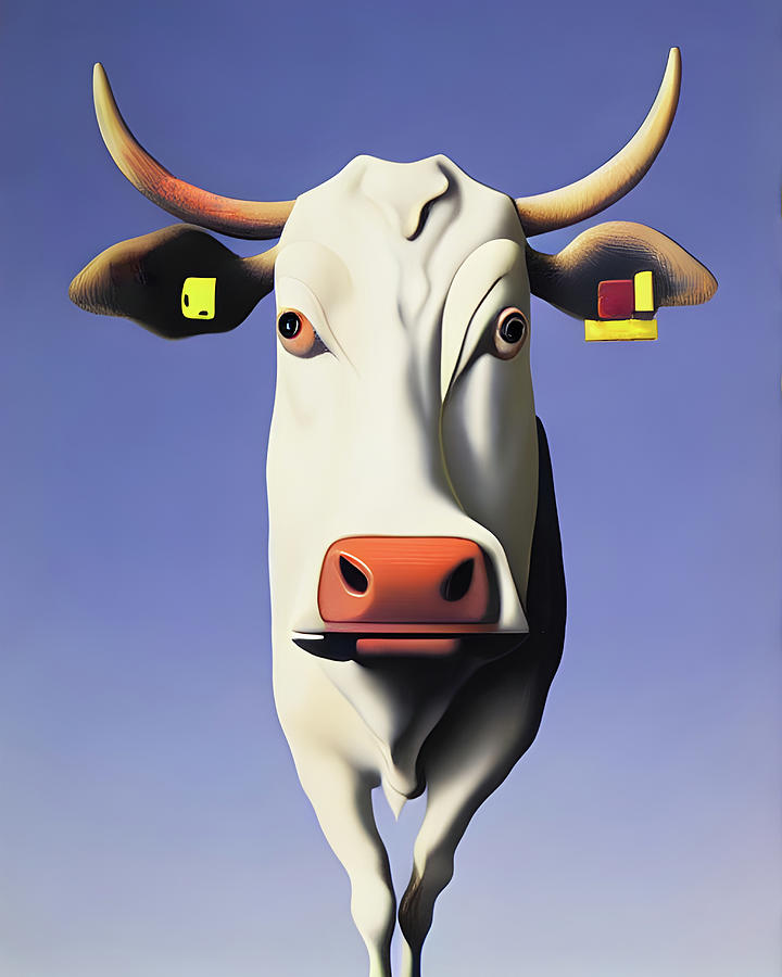 Wondering Eye Bull Painting by Bob Orsillo