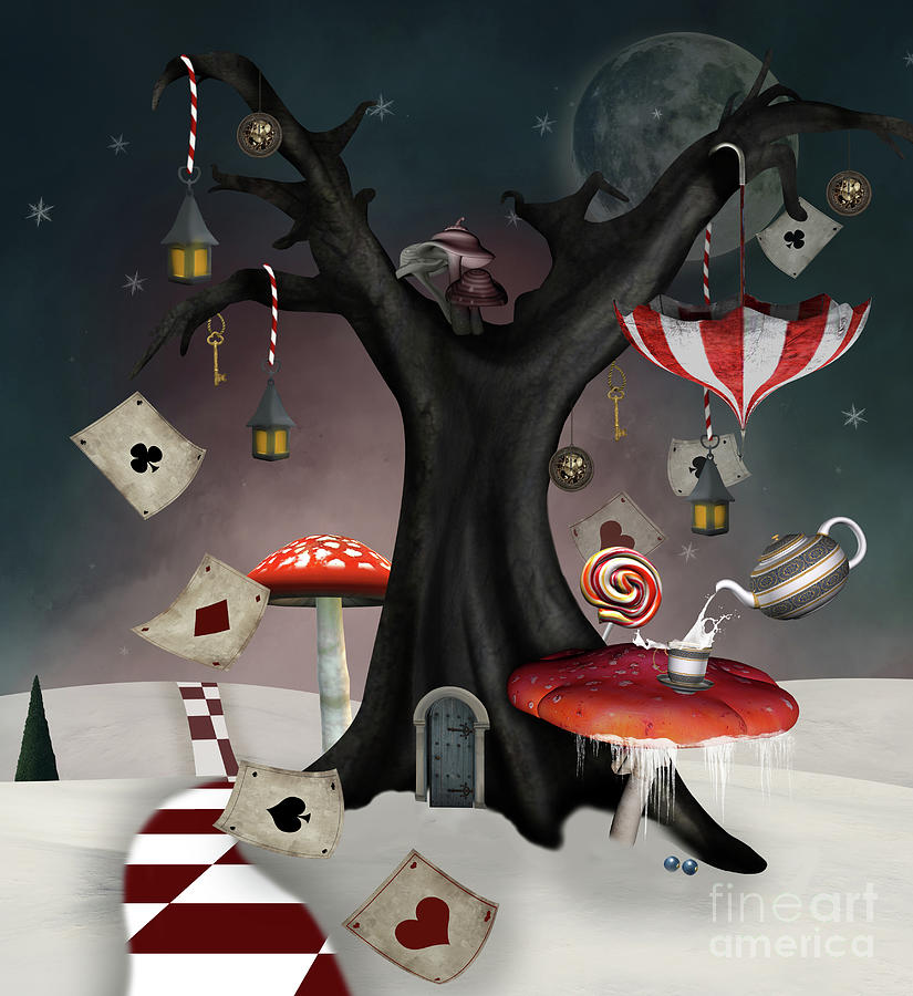 Wonderland Winter Tree Digital Art