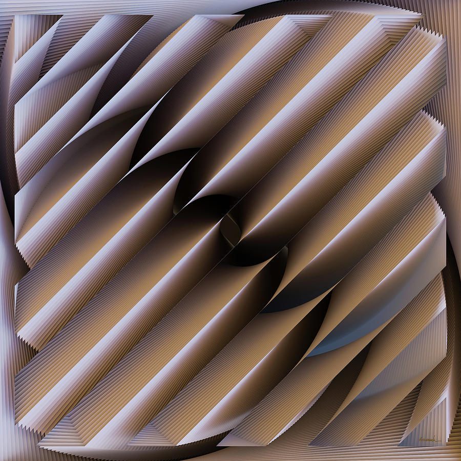 Abstract Digital Art - Wondrous Spiral - Warning by Rogerio Porciuncula