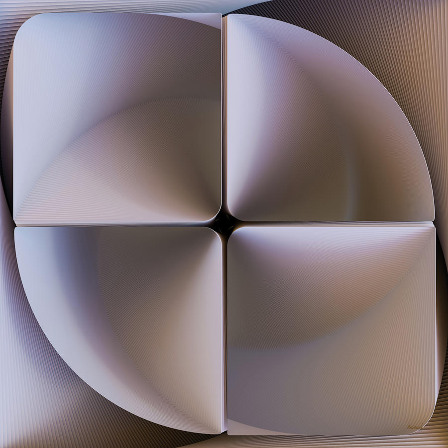 Abstract Digital Art - Wondrous Spiral - Wind Vane by Rogerio Porciuncula