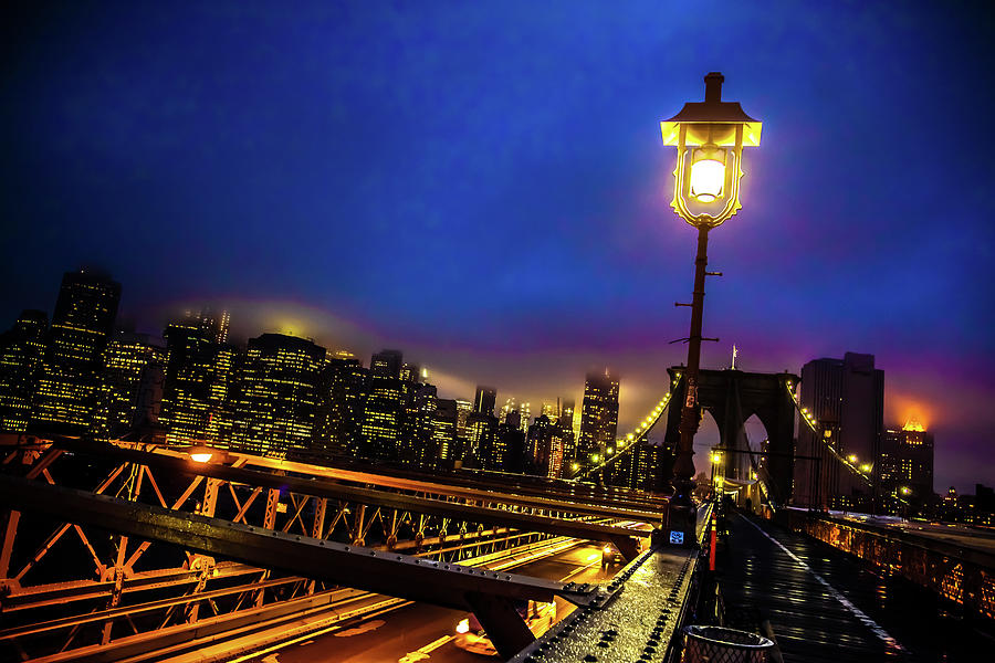 Brooklyn Bridge Photograph - Wonky Town Dont Look Down by Az Jackson