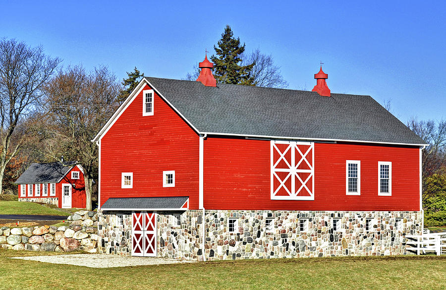 Wood Barn With Stone Foundation Photograph