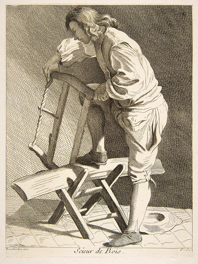 Wood Cutter Drawing by Anne Claude de Caylus