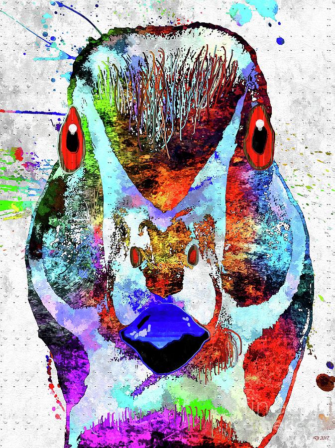 Duck Mixed Media - Wood Duck Grunge  by Daniel Janda