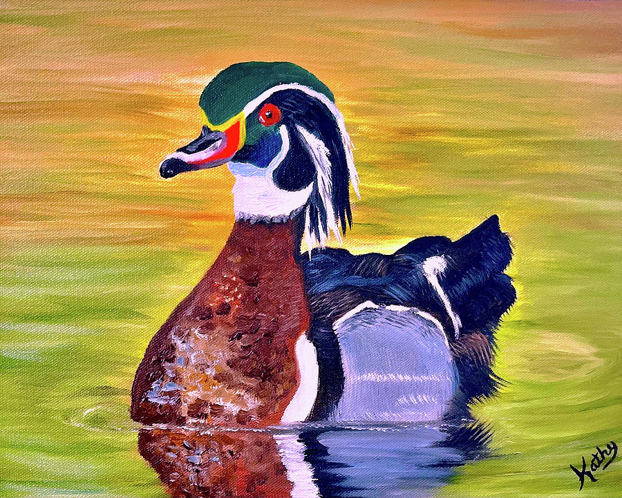 Wood Duck Painting by Kathy Symonds - Fine Art America