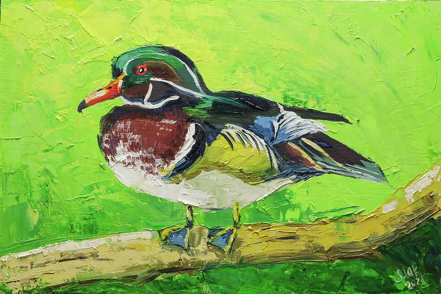 Wood Duck Painting by Nataly Mak - Fine Art America