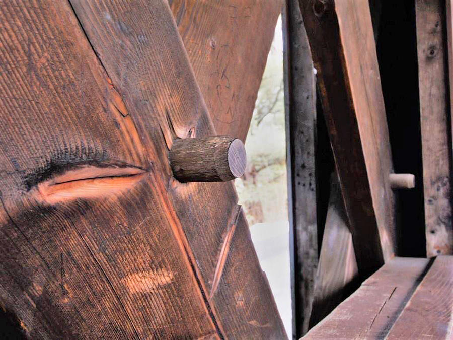 Wood Grains of a Covered Bridge  Photograph by Lisa Cuipa