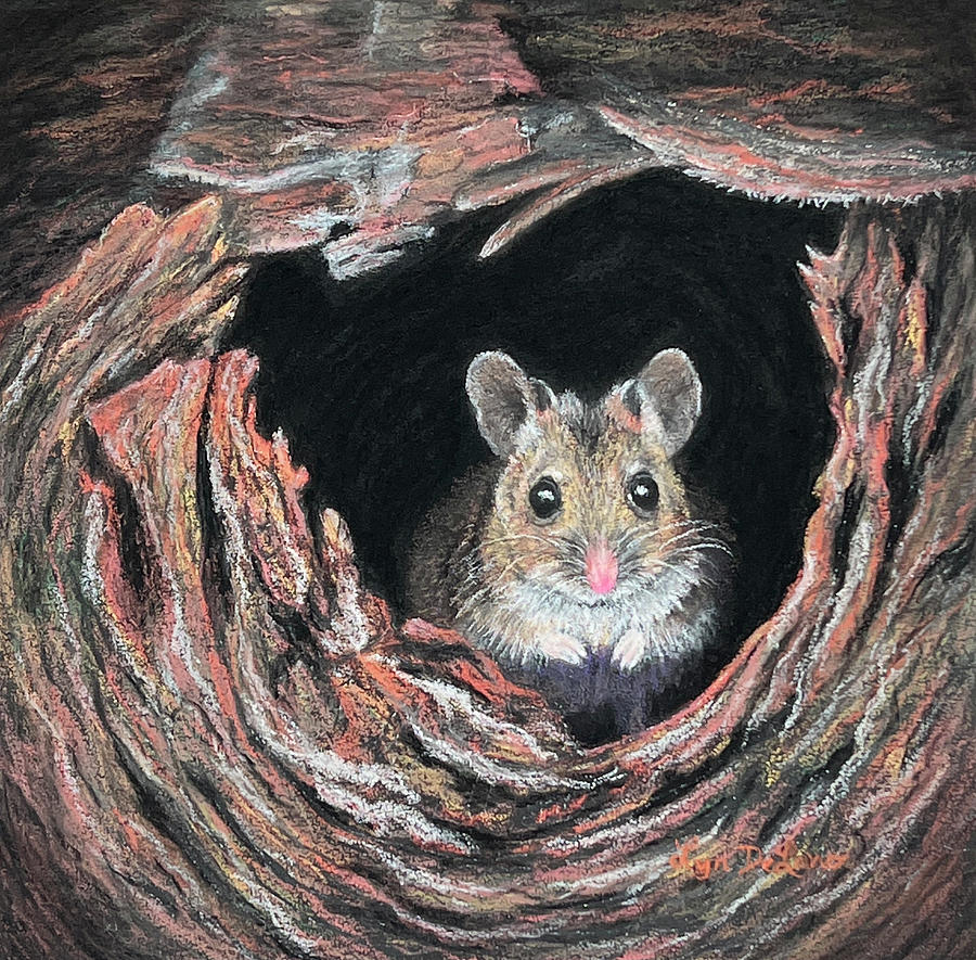 Wood Mouse Pastel by Lyn DeLano