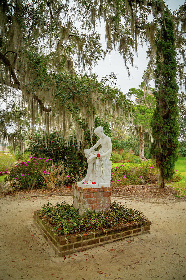 Wood Nymph Statue at Middleton Place Plantation Photograph by Cindy Robinson