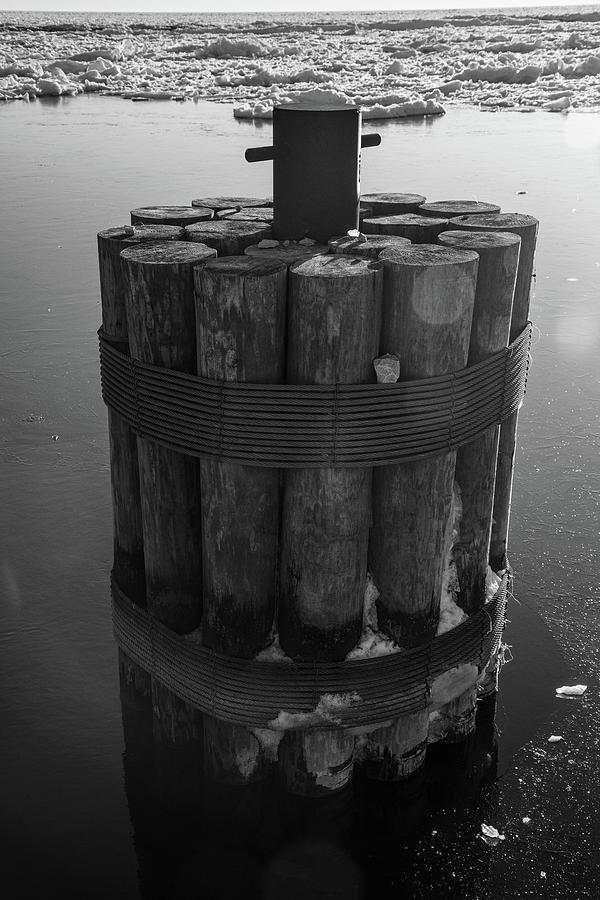 Wood pier blocks in Holland Michigan Photograph by Eldon McGraw