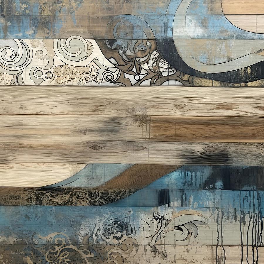Wood Plank Abstract Digital Art by Lisa S Baker