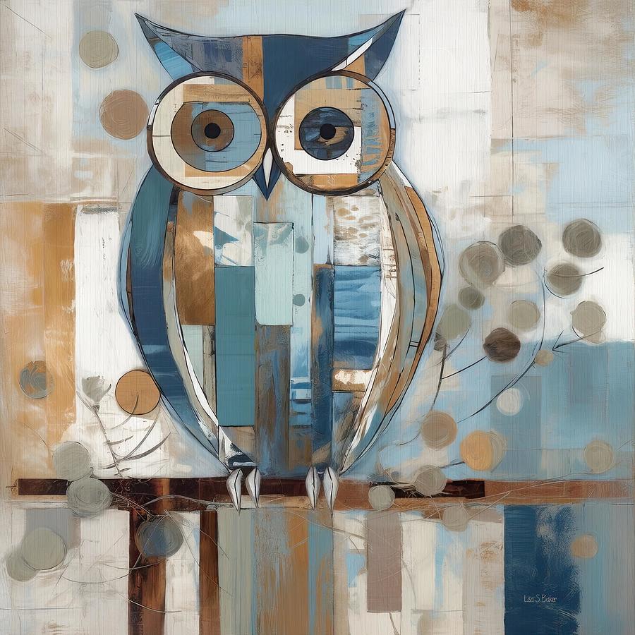 Wood Plank Owl Digital Art by Lisa S Baker