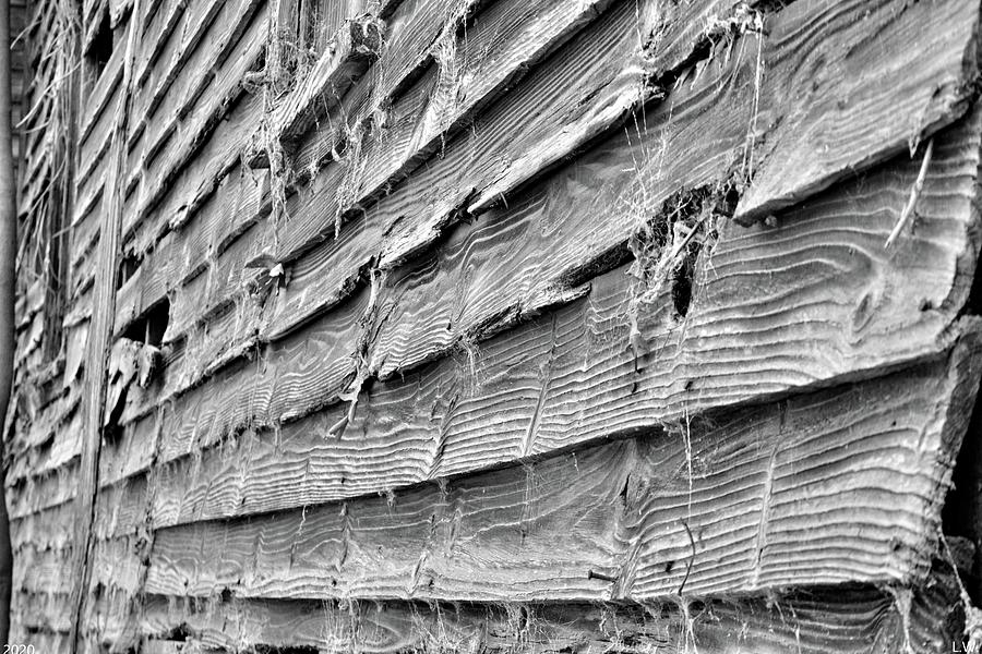 Wood Planks Abstract Black And White Photograph by Lisa Wooten