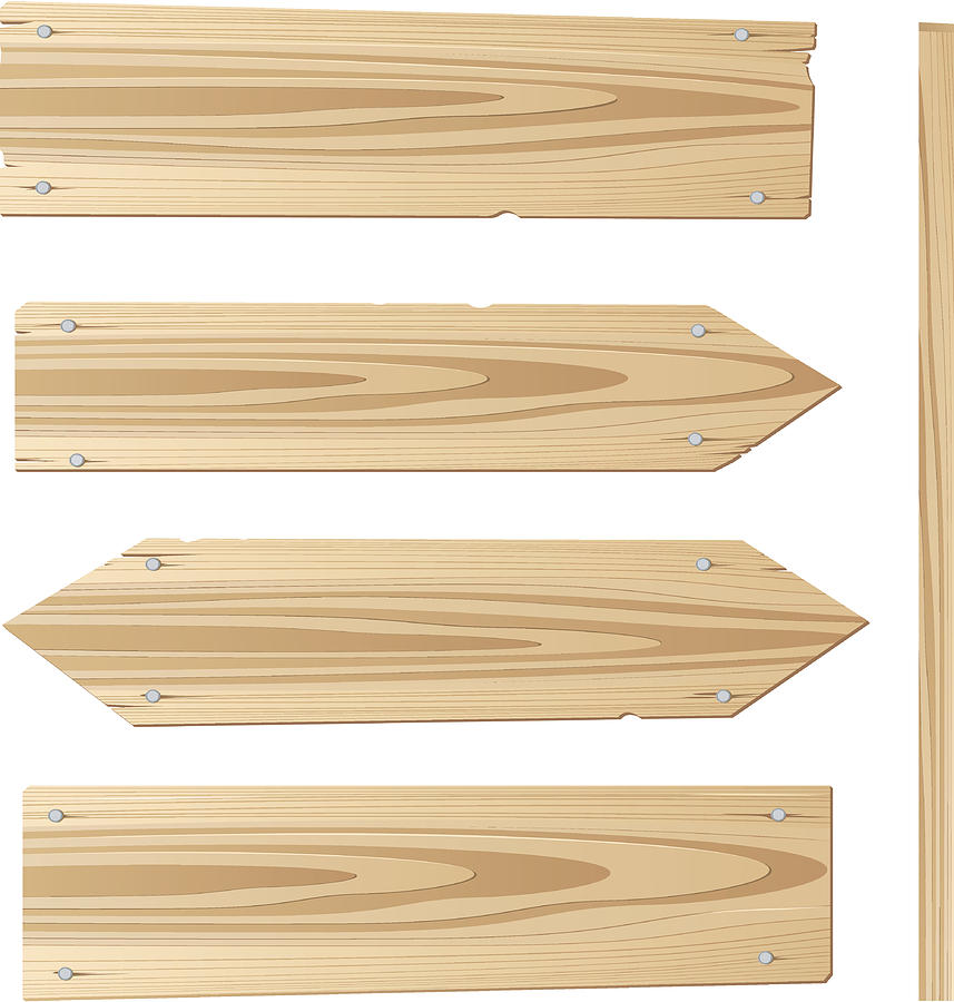 Wood planks against a white background Drawing by Pijama61