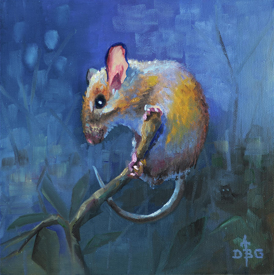 Wood Rat in Paradise Painting by David Bader