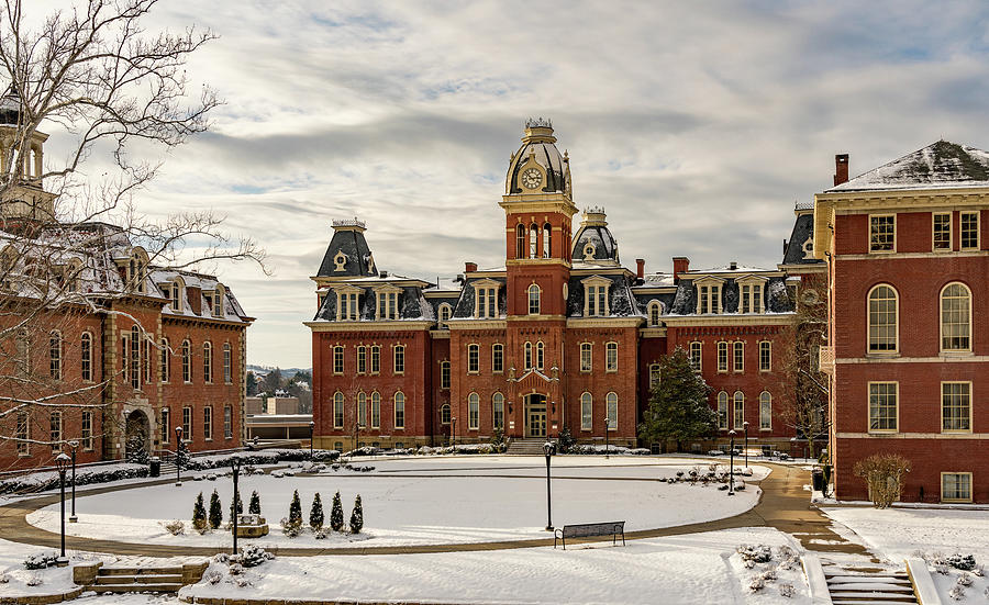 Woodburn Hall at West Virginia University at Christmas Photograph by Steven Heap