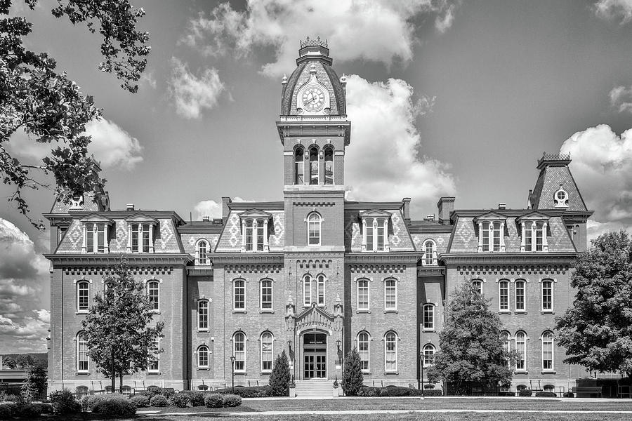Woodburn Hall - West Virginia University - Black and White Photograph by Susan Rissi Tregoning