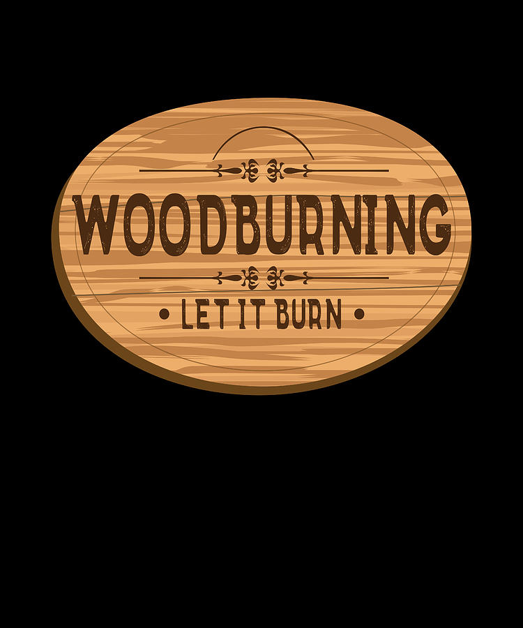 Pattern Digital Art - Woodburning Pyrography Branding Brenn by Moon Tees
