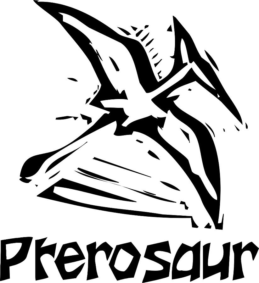 Woodcut Pterosaur Dinosaur Drawing by Jeffrey Thompson | Fine Art America
