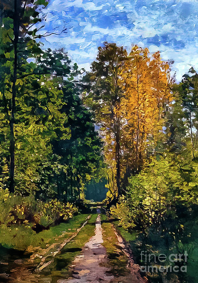 Wooded Path by Claude Monet 1865 Painting by M G Whittingham - Fine Art ...