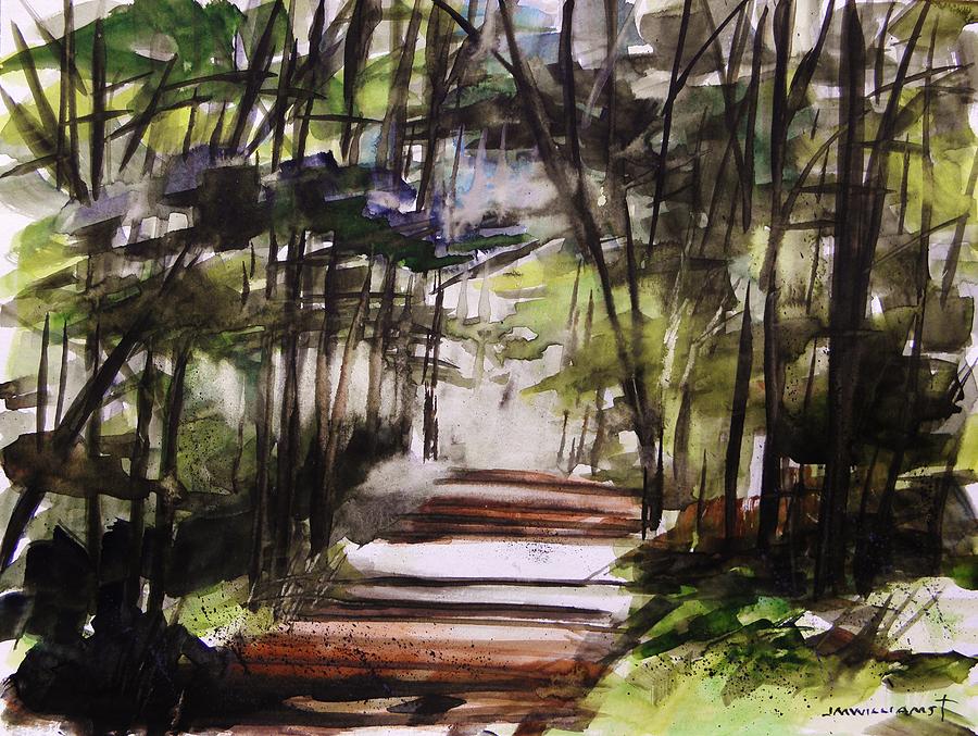 Wooded Path Painting by John Williams
