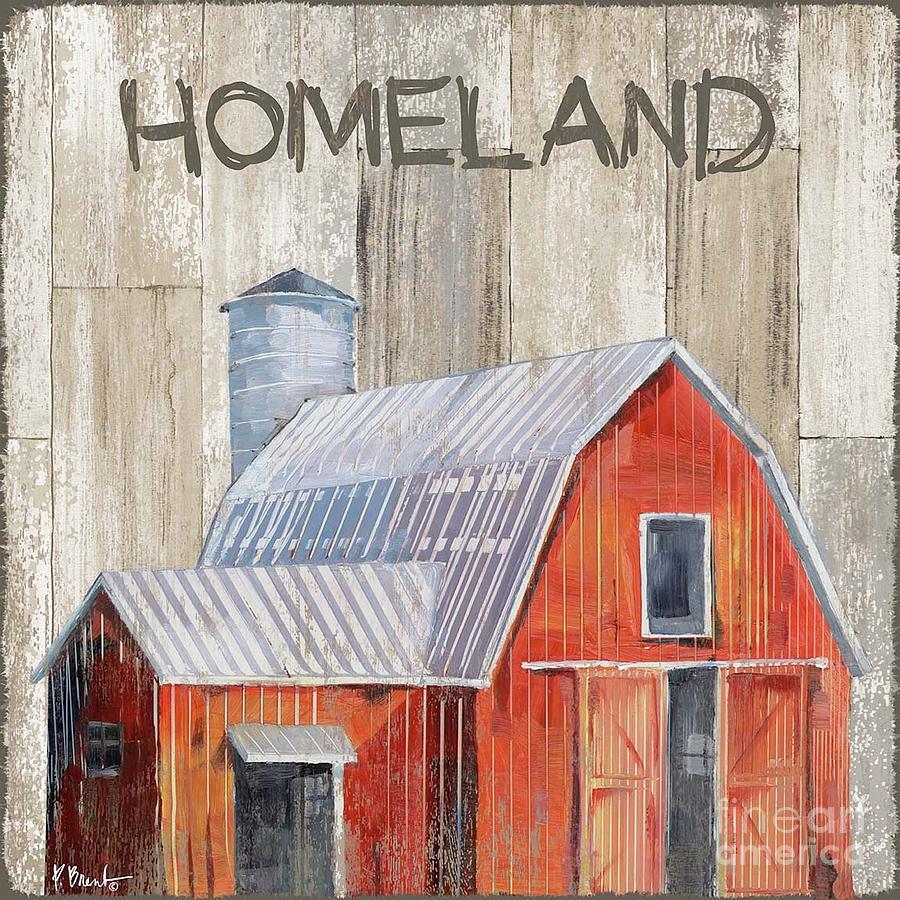 Farm Painting - Wooden Barn III by Paul Brent