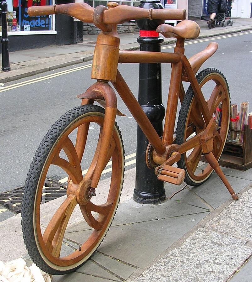 Bicycle Photograph - Wooden Bicycle by Lesley Evered