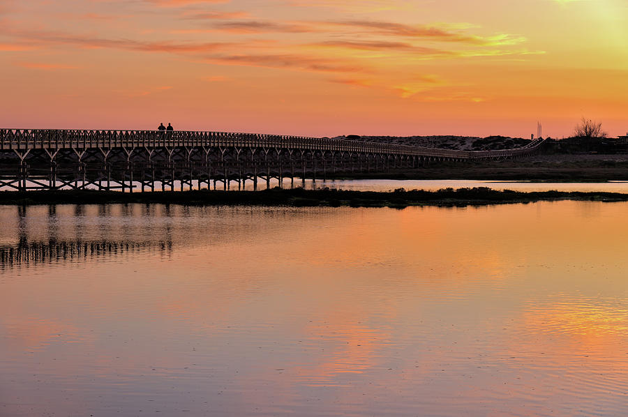 Wooden Bridge and Twilight - Quinta do Lago Photograph by Angelo DeVal