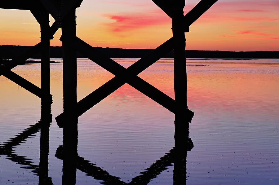 Wooden Bridge Silhouette at Dusk Photograph by Angelo DeVal