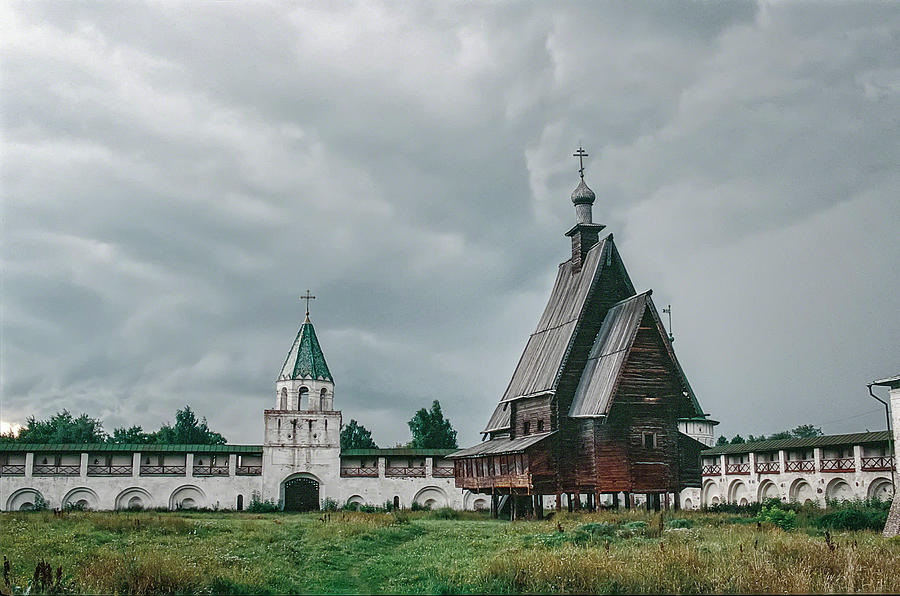 Wooden Church On The Volga River Photograph